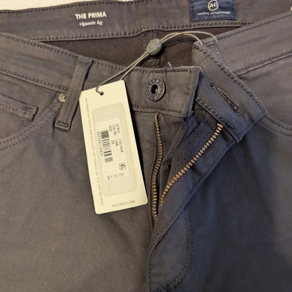 Ag Adriano Goldschmied The Prima Cigarette Leg Jeans in Charcoal Brown - Picture 3 of 7